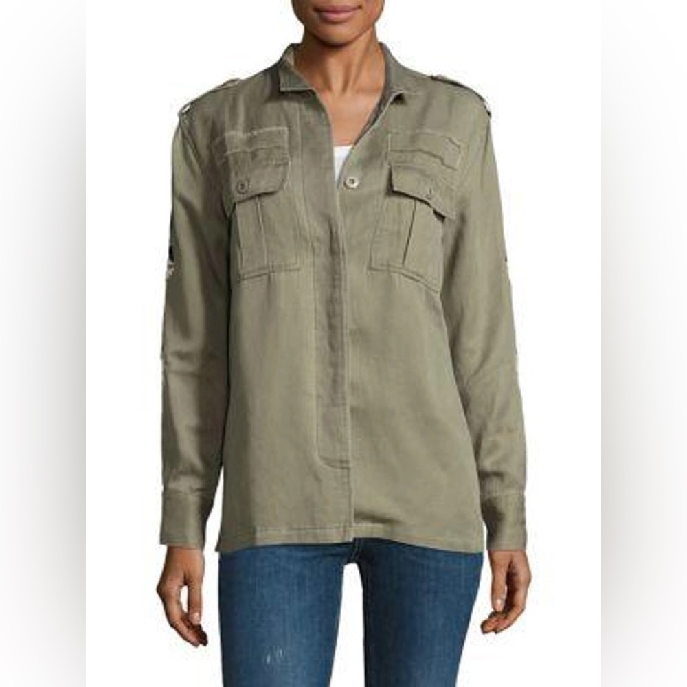 Rails Elliot Aztec Embroidery Military Jacket In Green (120) - Picture 4 of 10